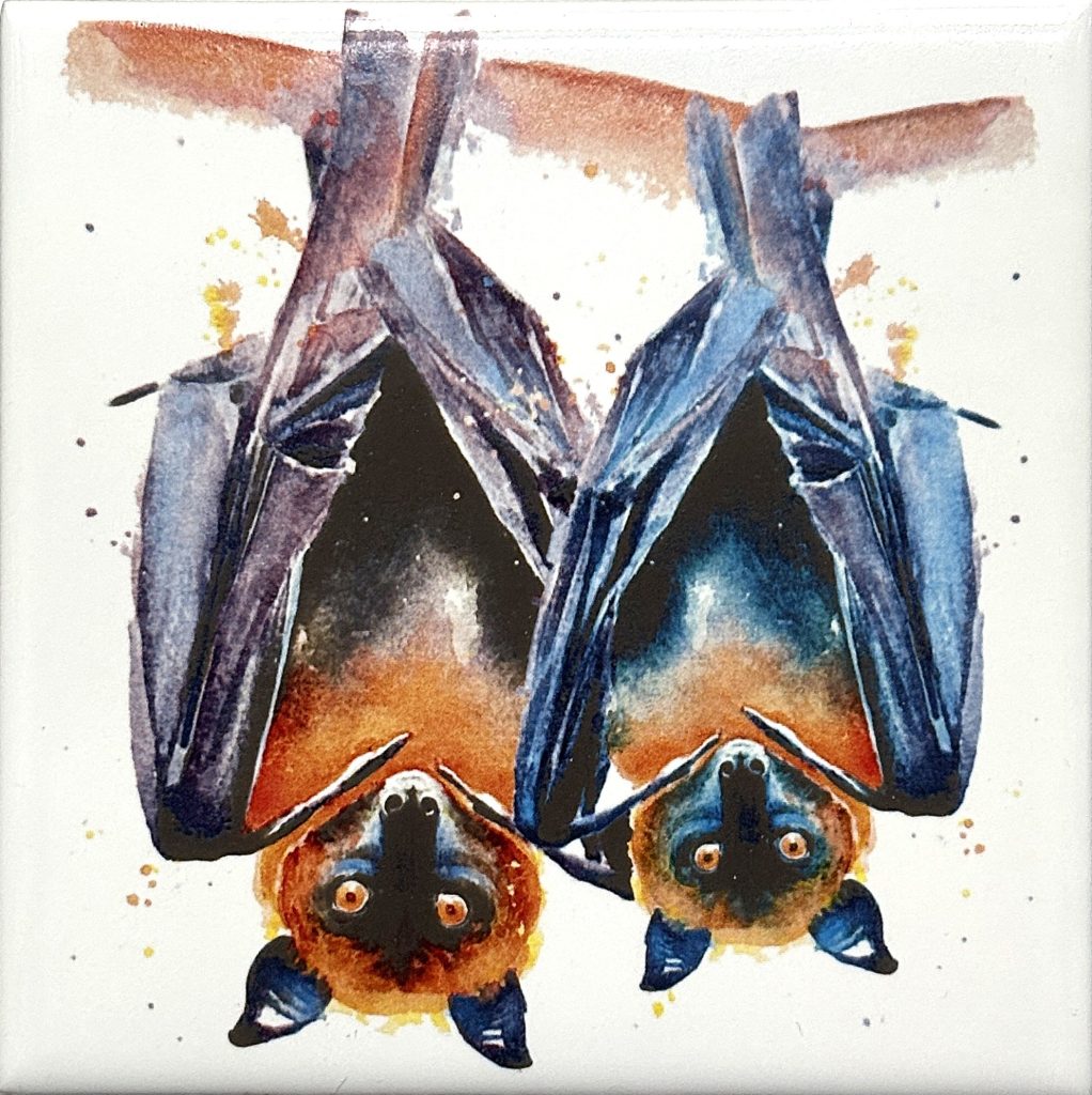 Aquarellfliese Fledermäuse