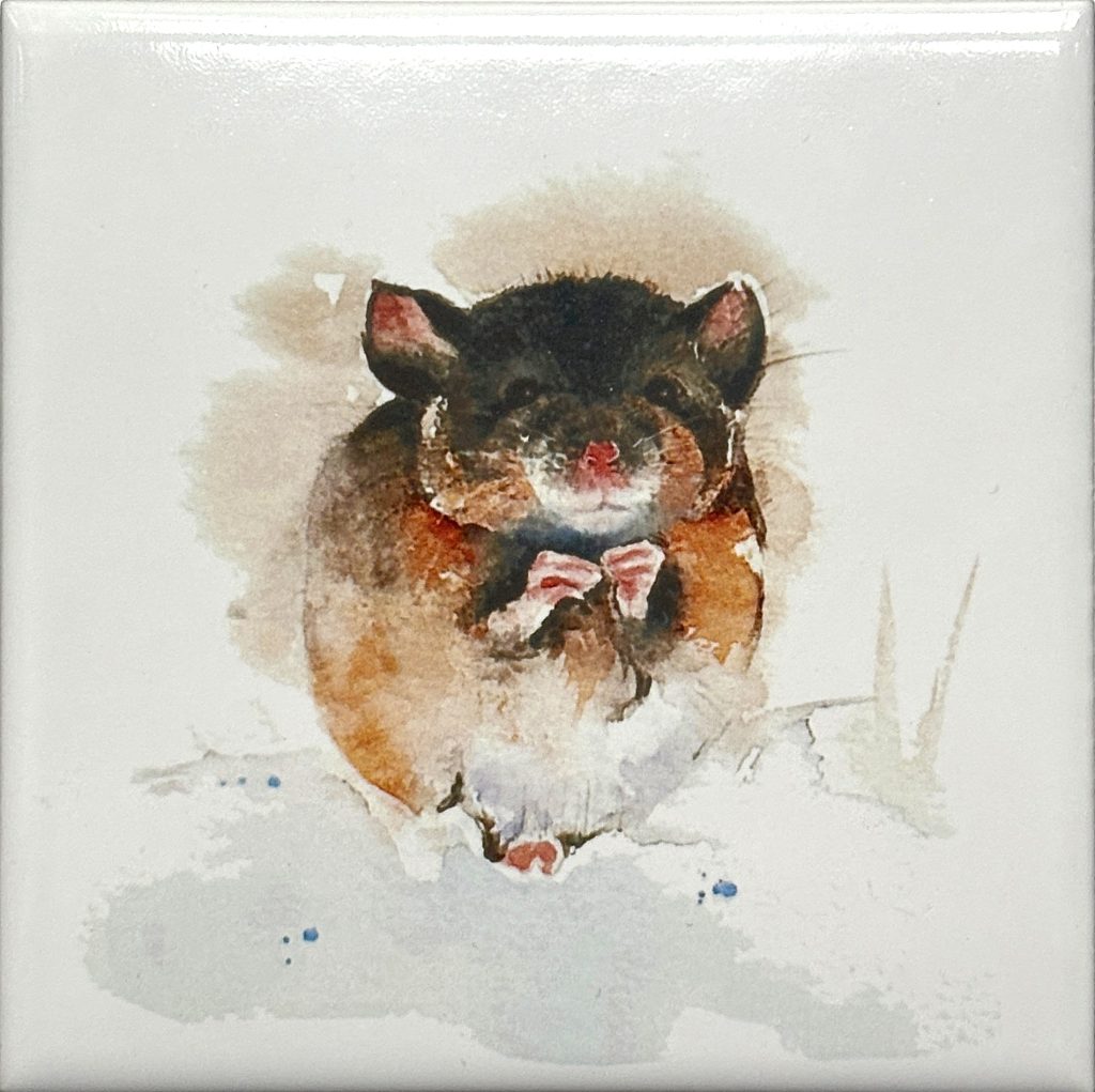 Aquarellfliese Maus