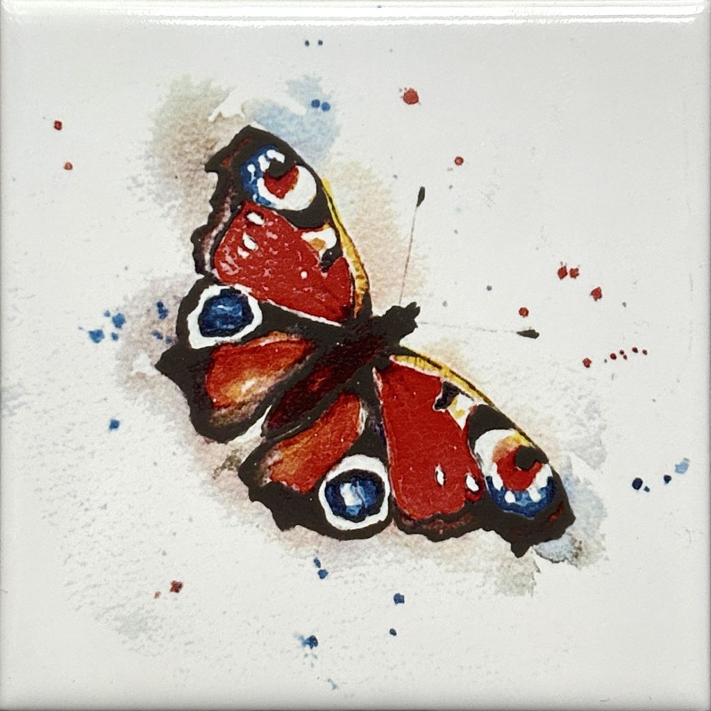 Aquarellfliese Schmetterling